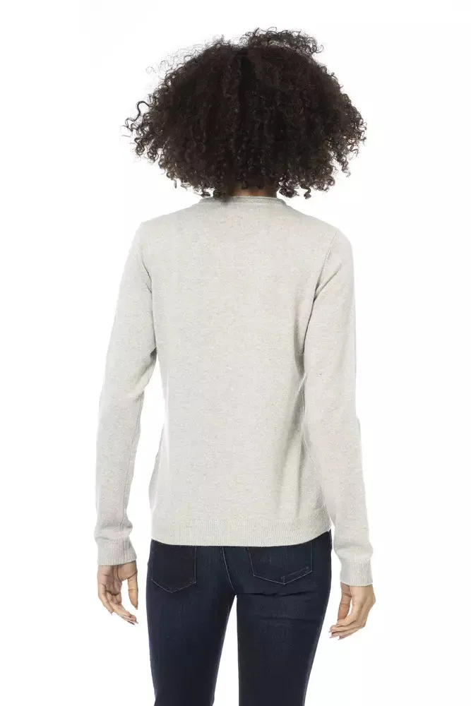 Gray Wool Women Sweater