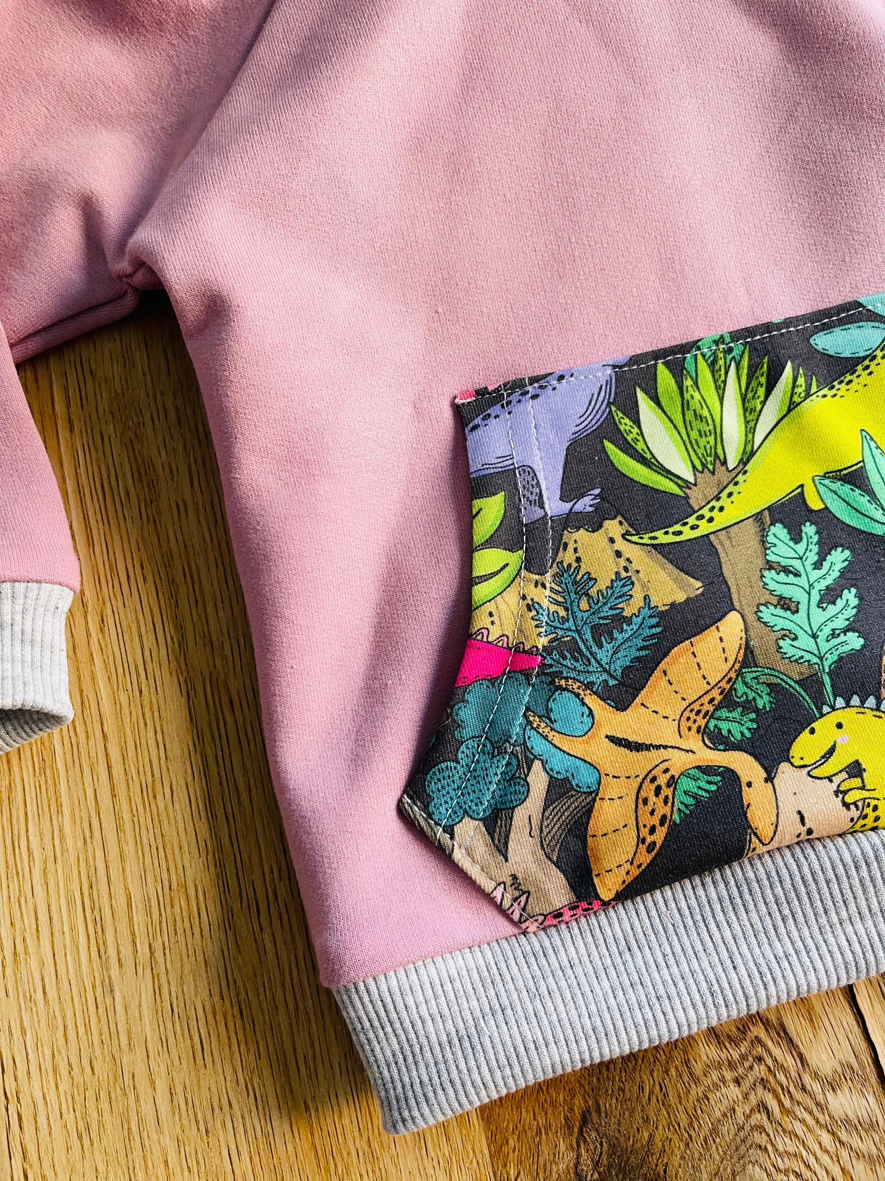 Green Dinosaur Hoodie - 6/12 Months