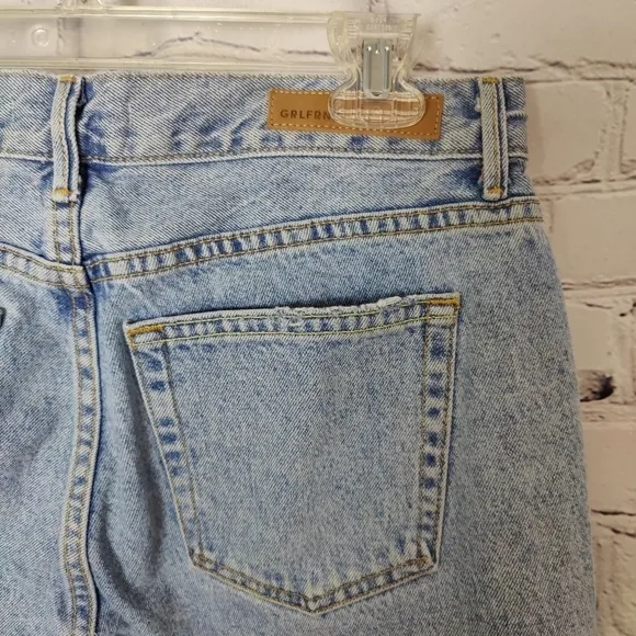 Grlfrnd Jeans Tatum High Rise Straight Step Fray Size 28