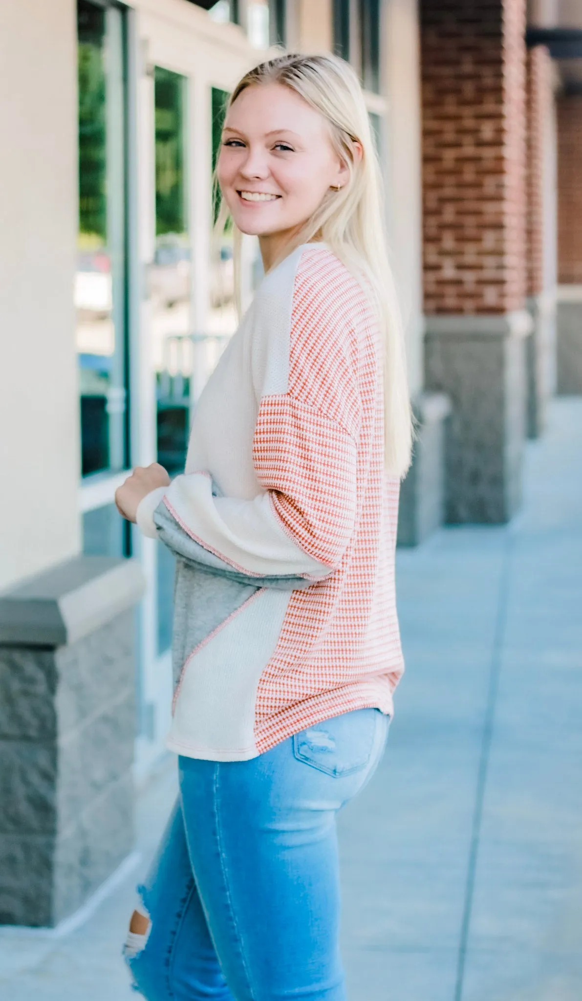 Growing Older Color Block Sweater