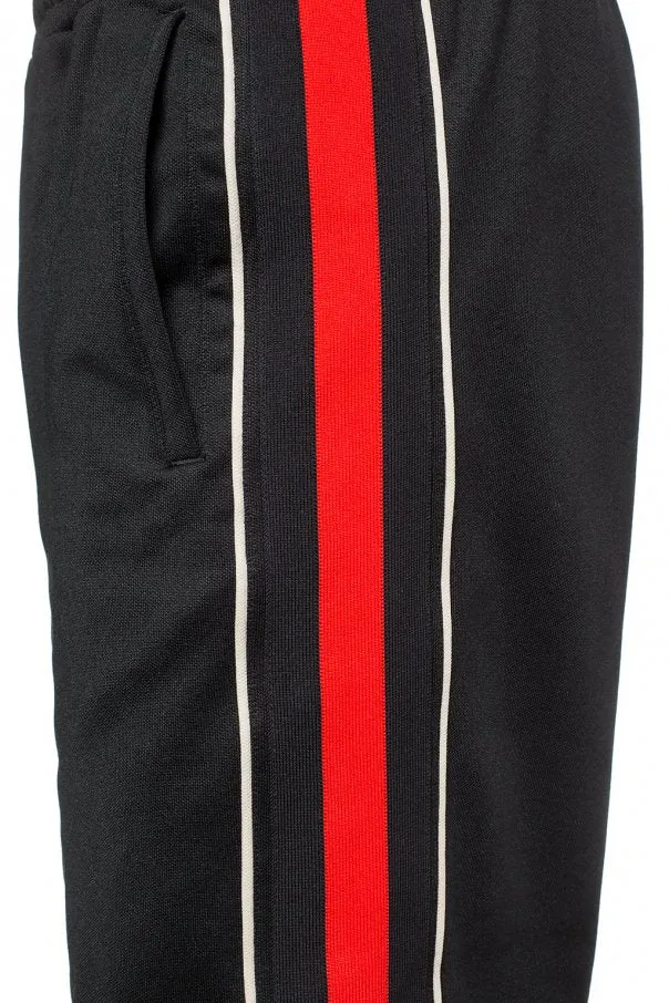 Gucci Side Stripe Track Shorts with Lyre in Black