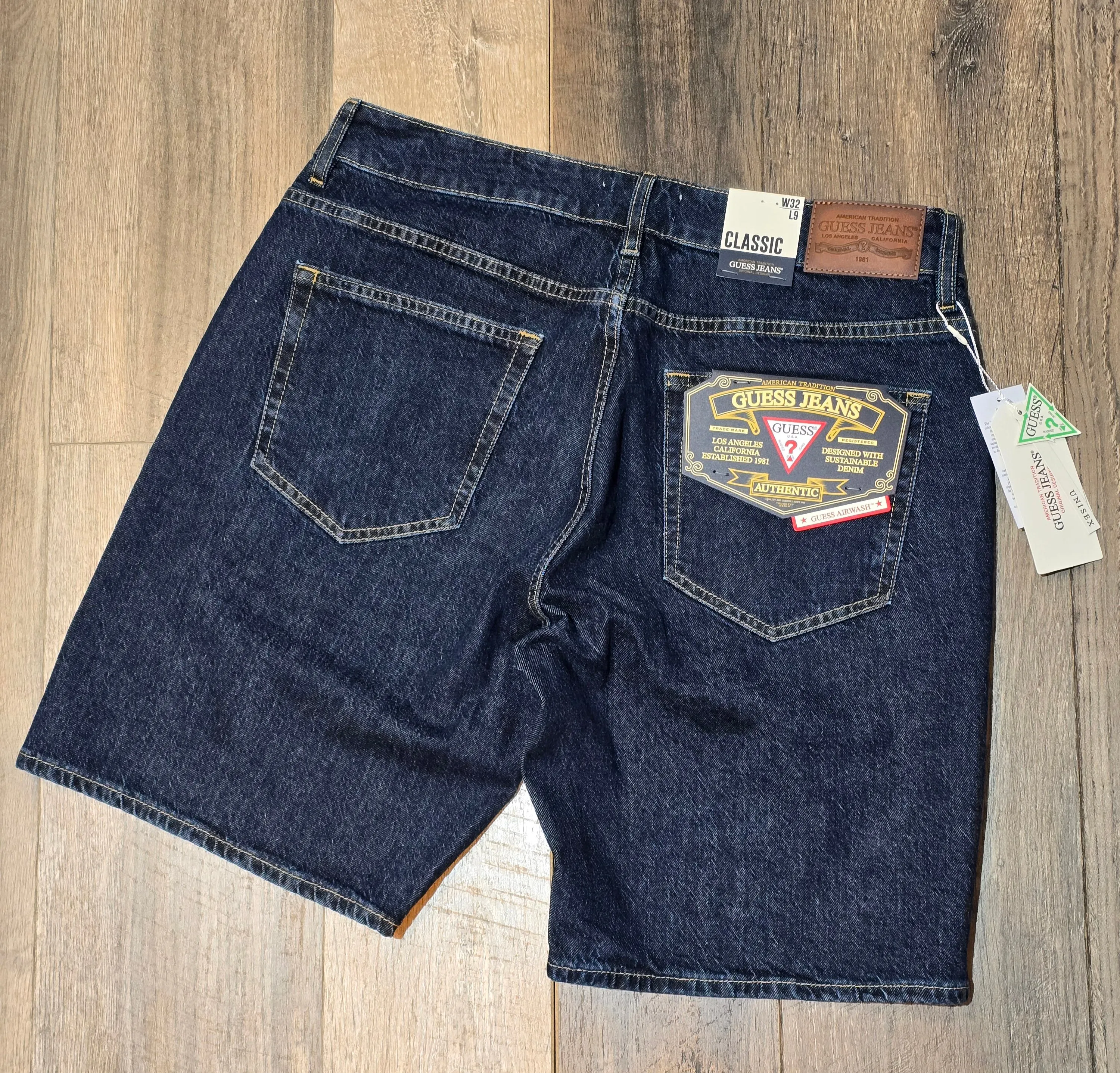 Guess Jeans Classic Airwash Denim Shorts