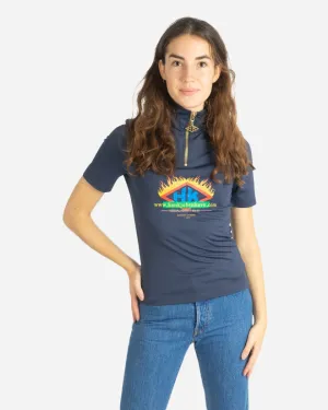 Half Zip Short Sleeve - Navy Sport