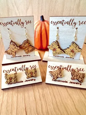 Handpainted Butterfly Earrings