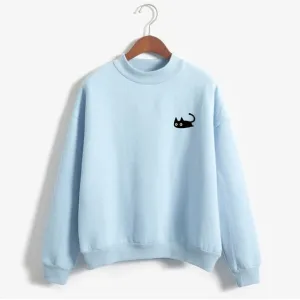 Harajuku Kawaii Black Cat Sweatshirts