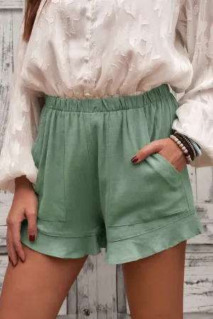 Hazel Blues® |  Elastic Waist Shorts with Pockets