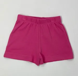 Hot Pink Picot Trim Shorts