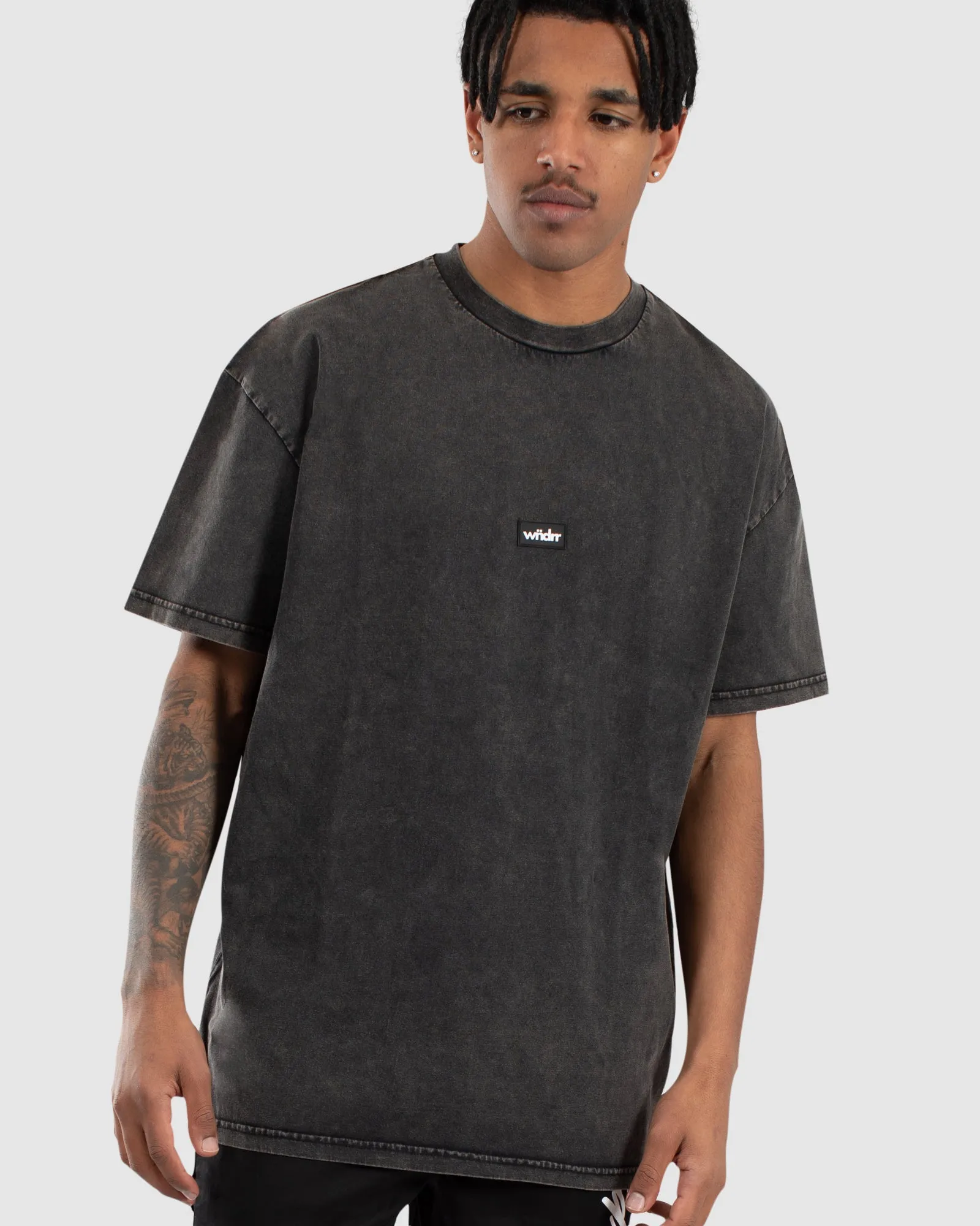 Hoxton Vintage Fit Tee - Washed Black