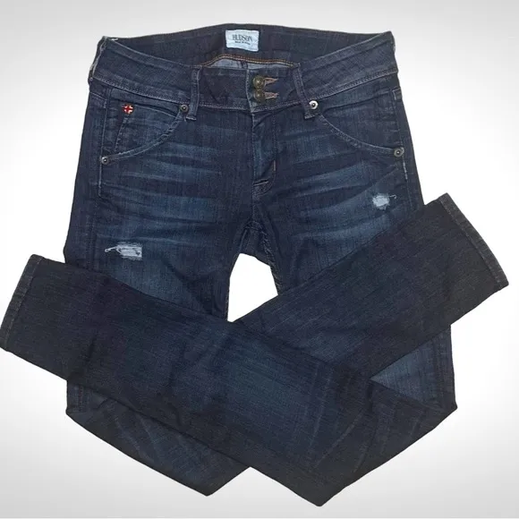 Hudson Jeans Distressed Collin Skinny Jeans