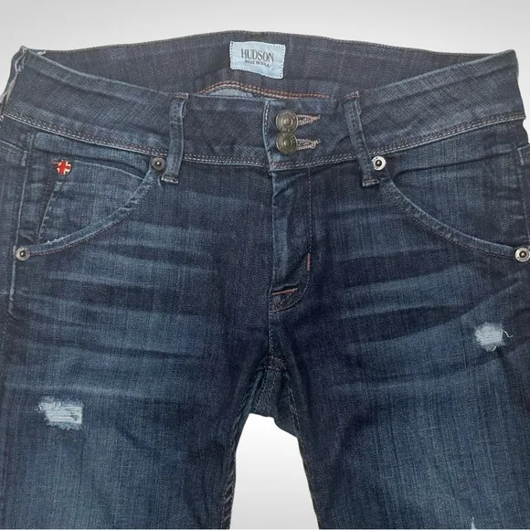 Hudson Jeans Distressed Collin Skinny Jeans