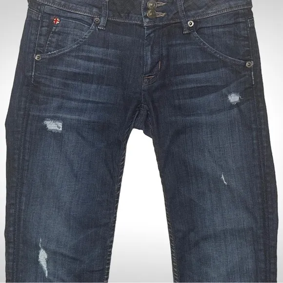 Hudson Jeans Distressed Collin Skinny Jeans