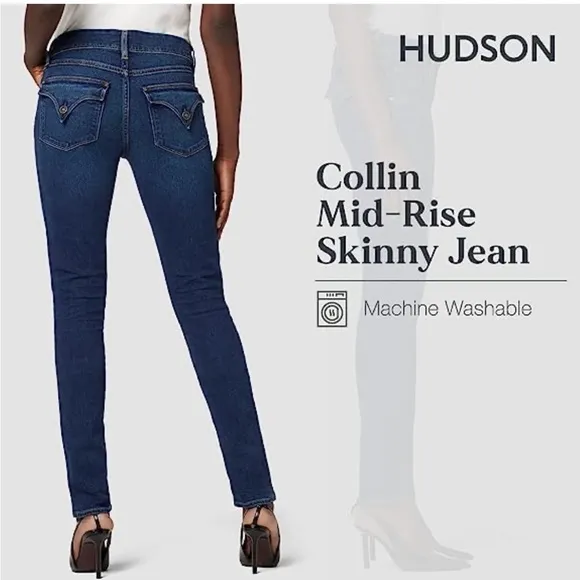 Hudson Jeans Distressed Collin Skinny Jeans
