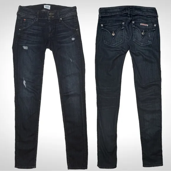 Hudson Jeans Distressed Collin Skinny Jeans