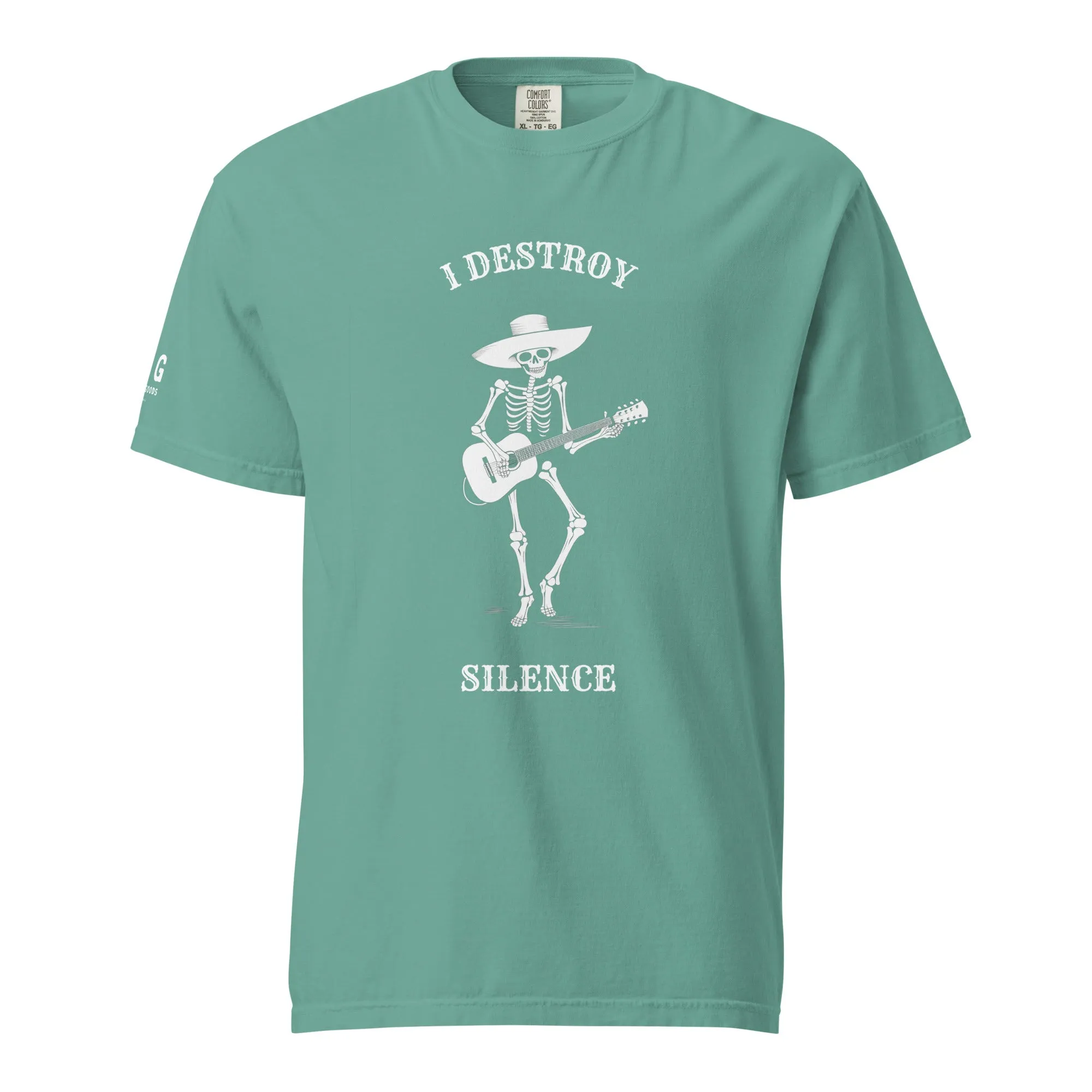 I Destroy Silence women's garment-dyed heavyweight t-shirt