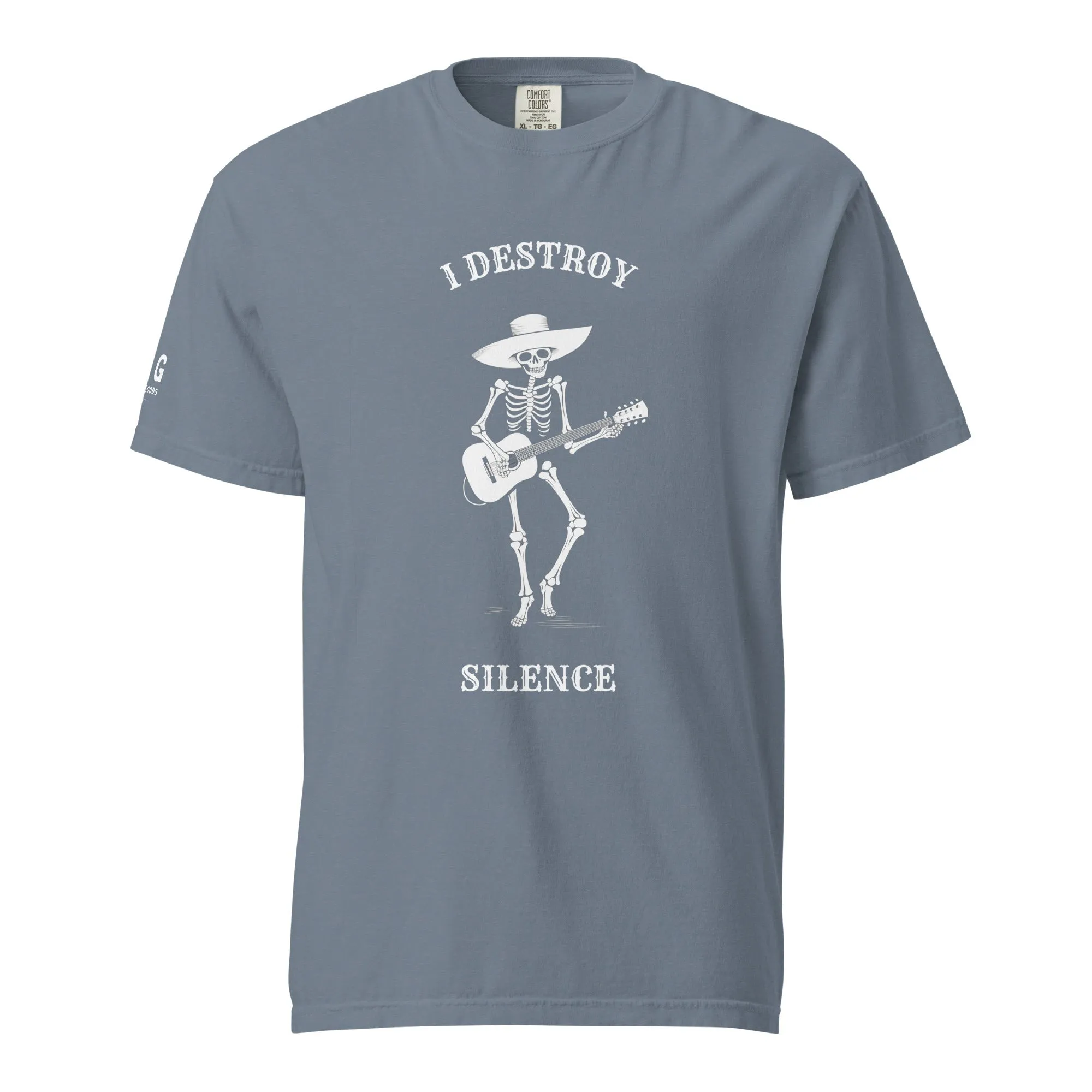I Destroy Silence women's garment-dyed heavyweight t-shirt