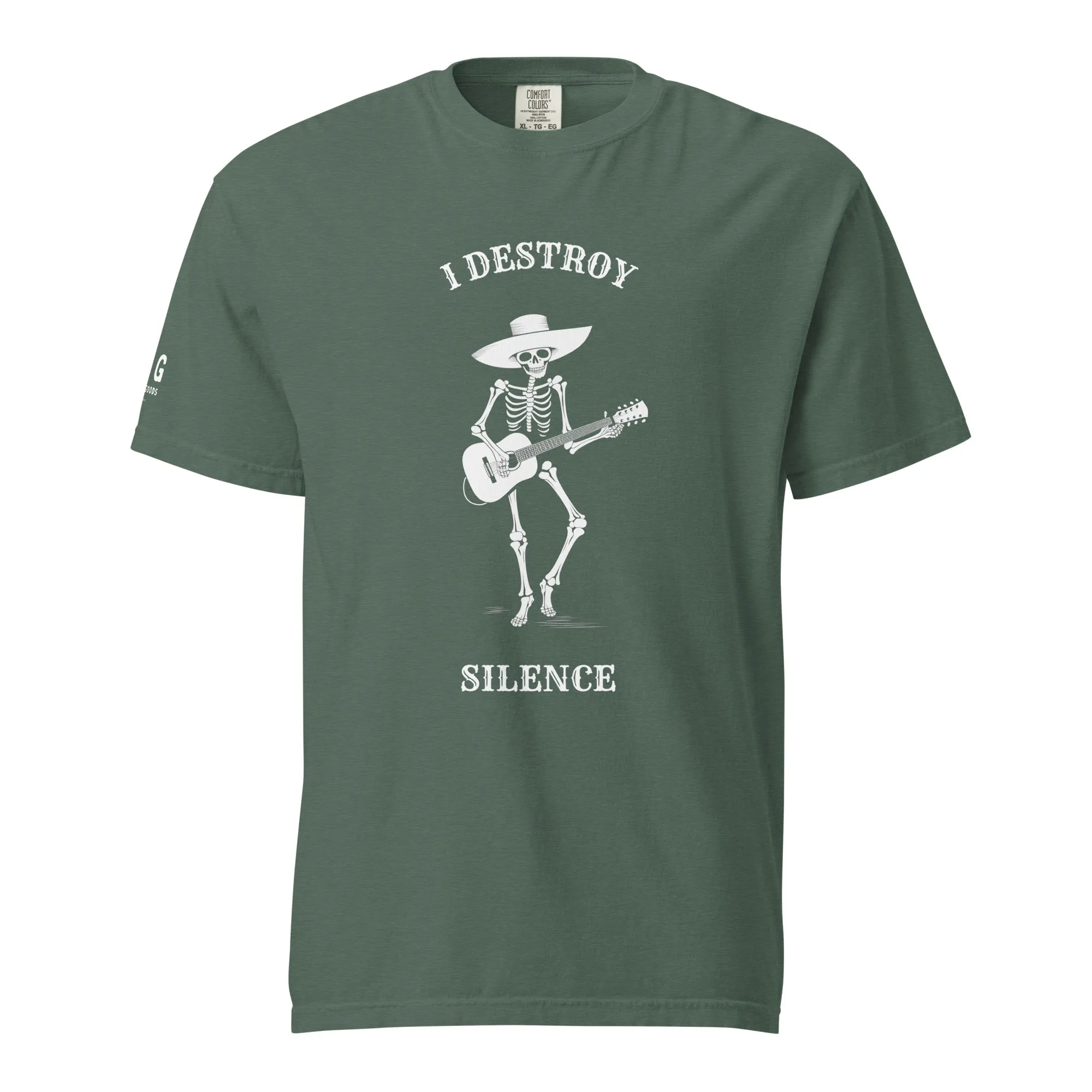 I Destroy Silence women's garment-dyed heavyweight t-shirt