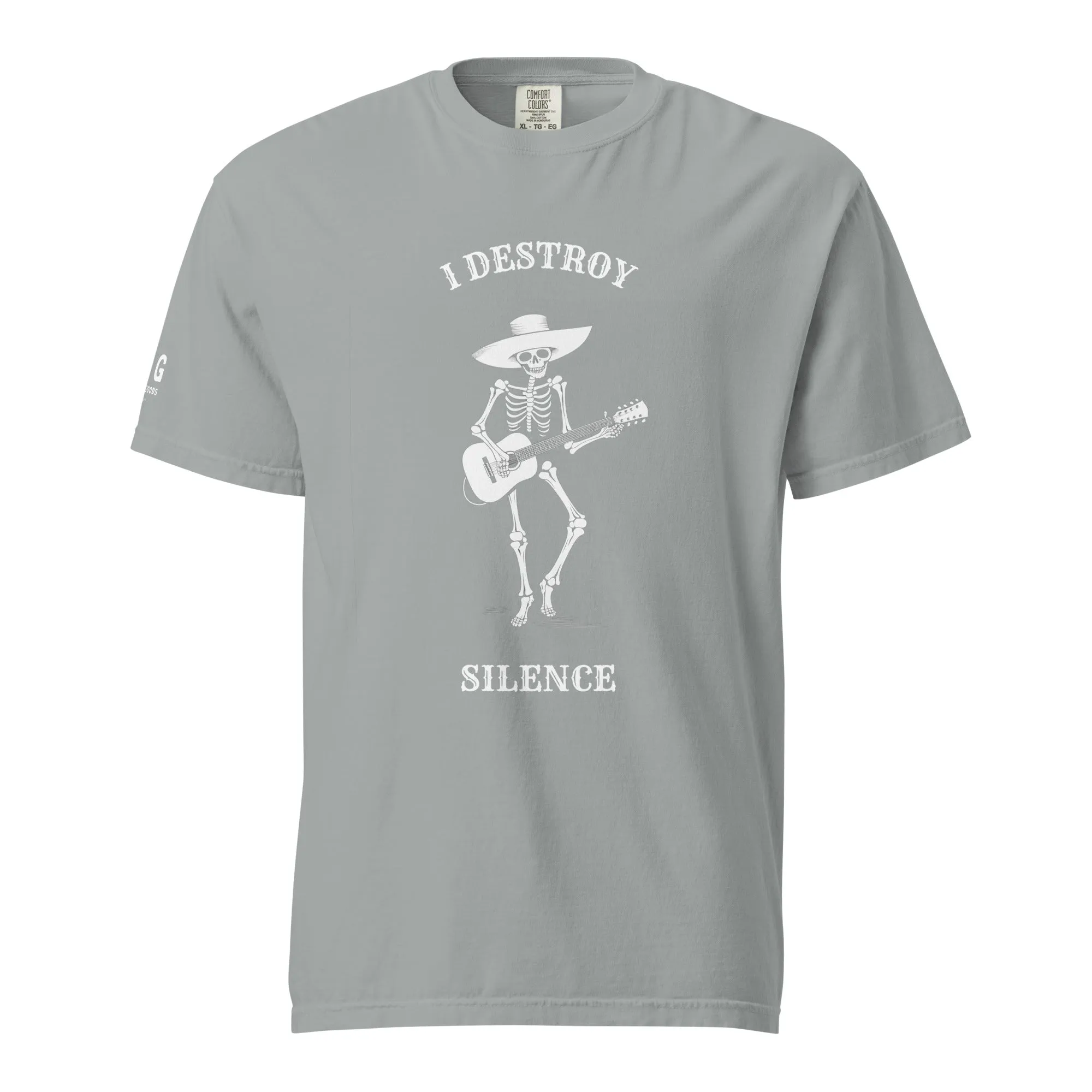 I Destroy Silence women's garment-dyed heavyweight t-shirt