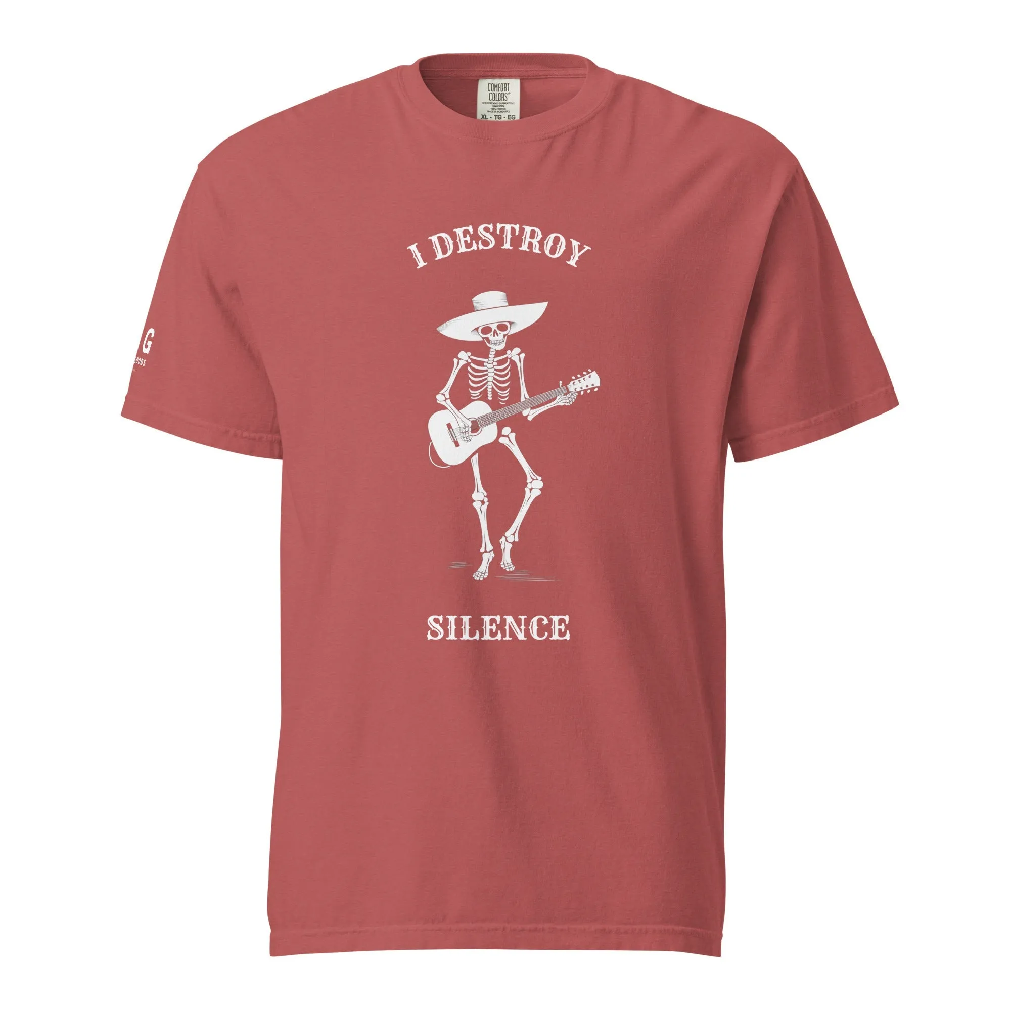 I Destroy Silence women's garment-dyed heavyweight t-shirt