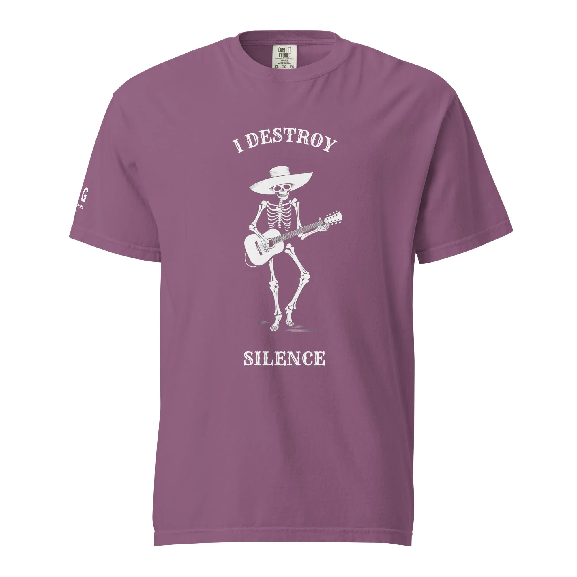 I Destroy Silence women's garment-dyed heavyweight t-shirt