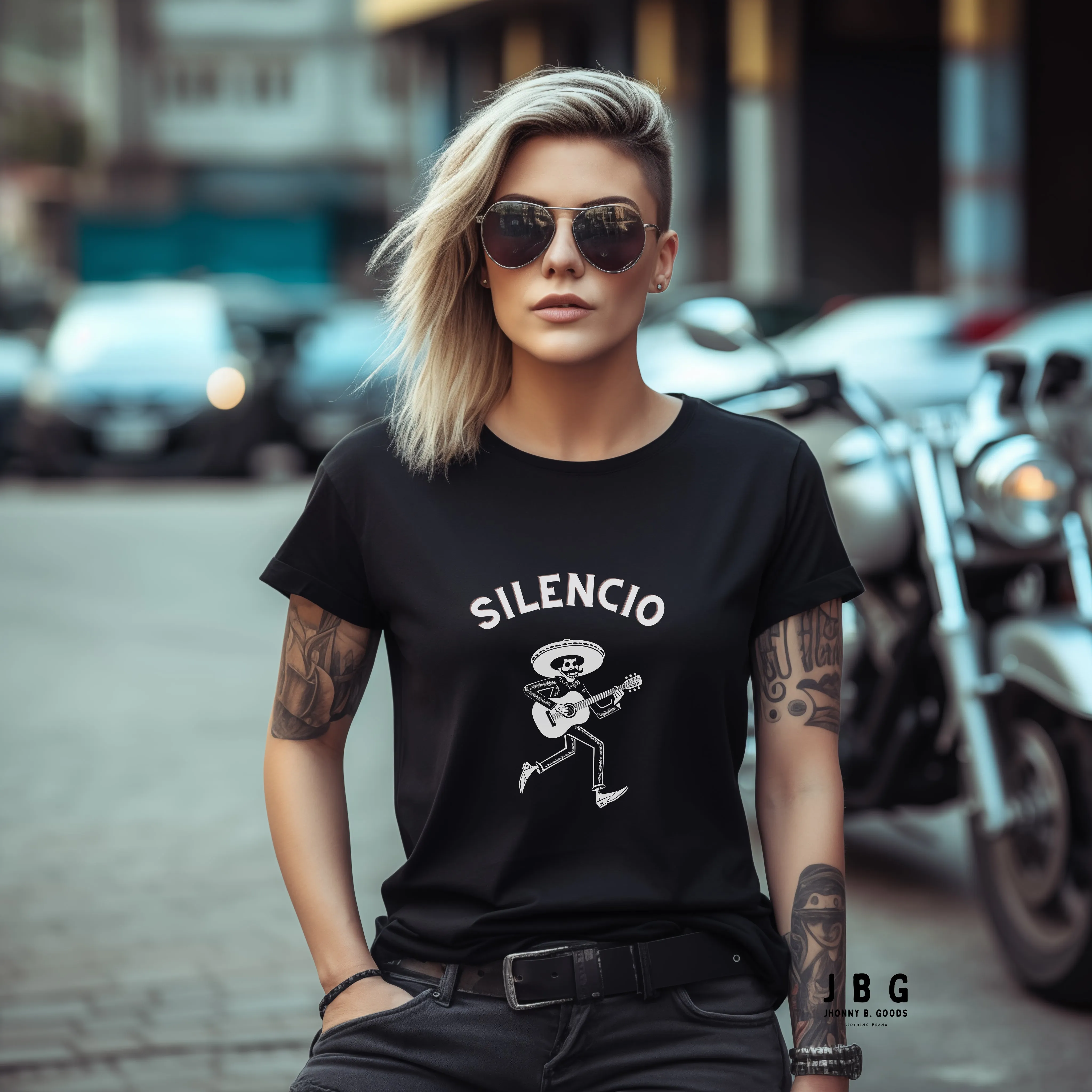 I Destroy Silence women's garment-dyed heavyweight t-shirt