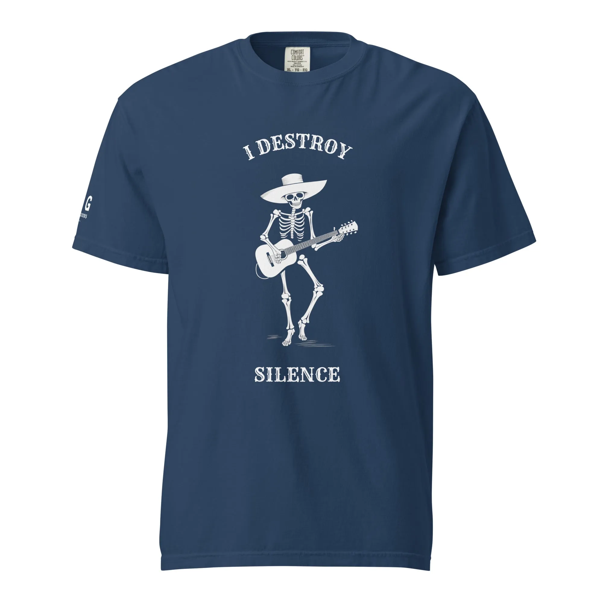 I Destroy Silence women's garment-dyed heavyweight t-shirt