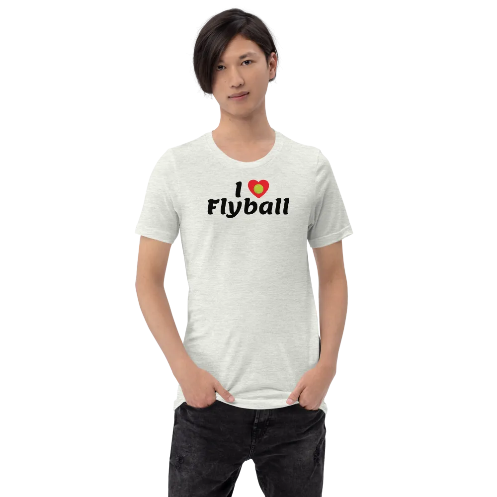 I Heart w/ Ball Flyball T-Shirts - Light