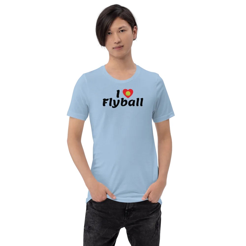 I Heart w/ Ball Flyball T-Shirts - Light