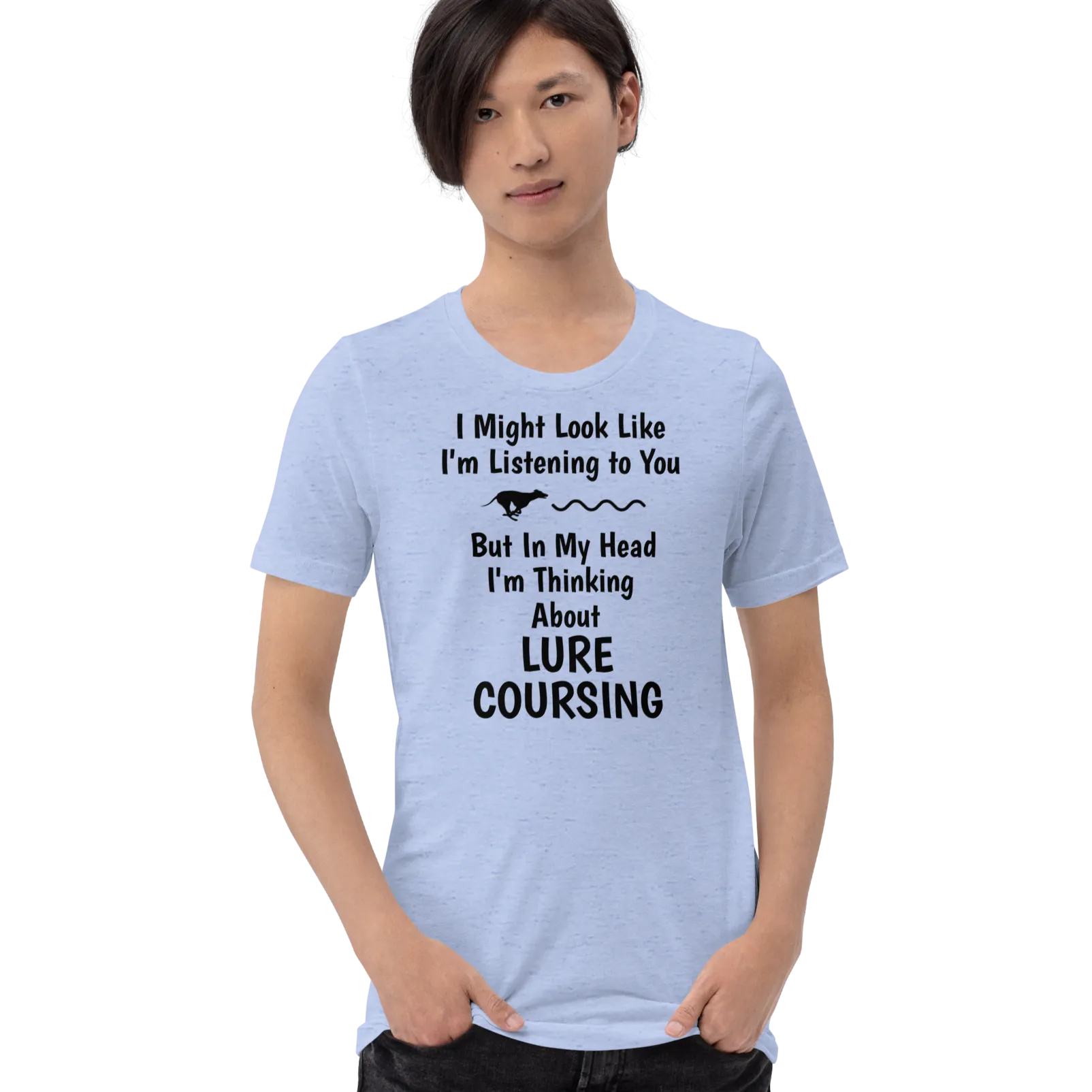I'm Thinking About Lure Coursing T-Shirts - Light