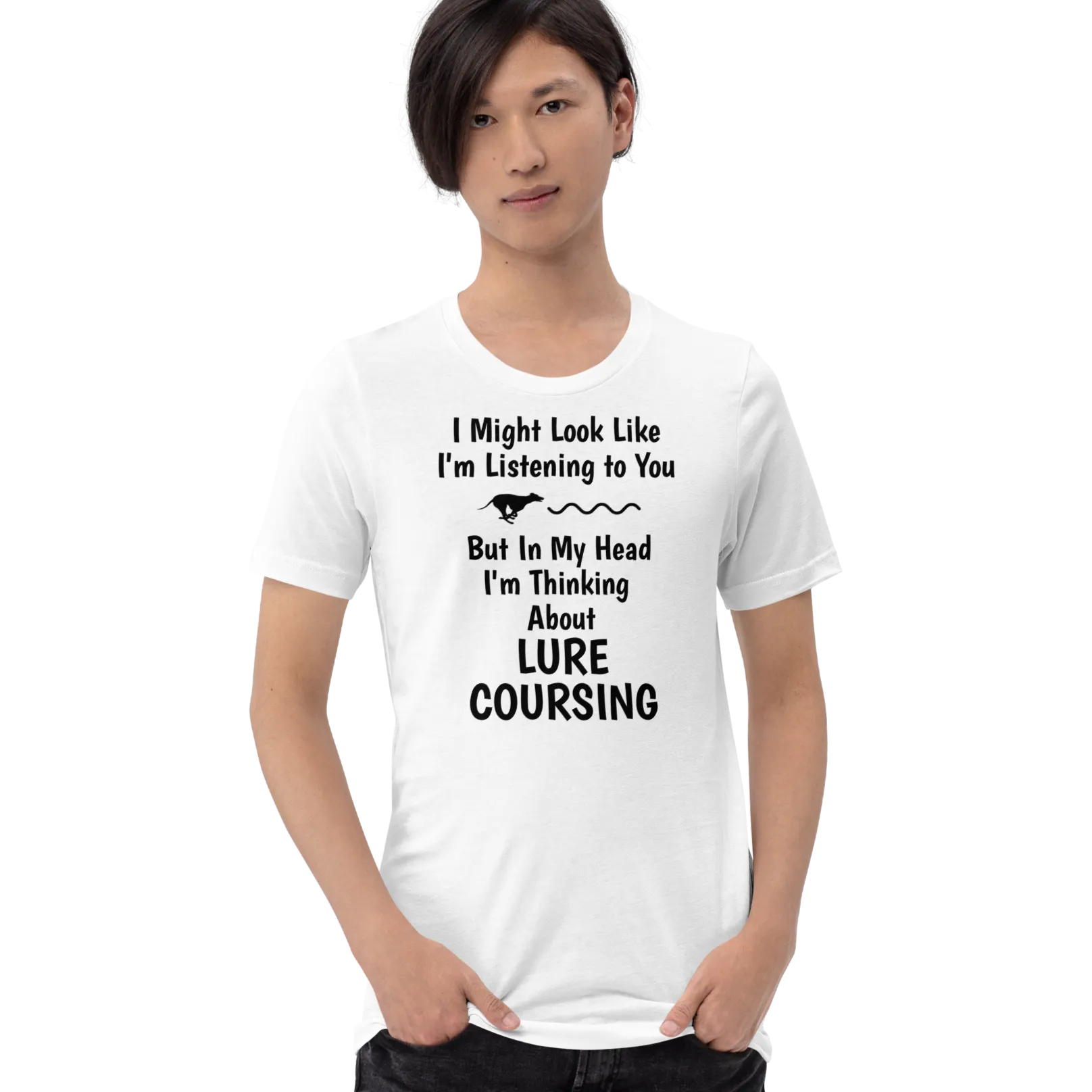 I'm Thinking About Lure Coursing T-Shirts - Light