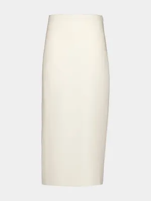 Ivory Circe Knit Maxi Skirt