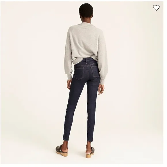J. Crew 9&quot; High Rise Toothpick Jean in Classic Rinse Wash