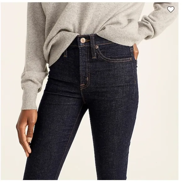 J. Crew 9&quot; High Rise Toothpick Jean in Classic Rinse Wash