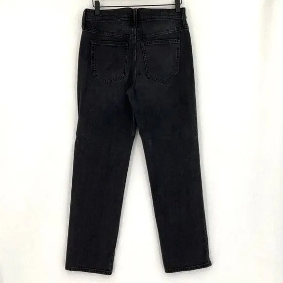 J. Crew Black Denim Mid Rise 90s Classic Straight Jeans Size 26
