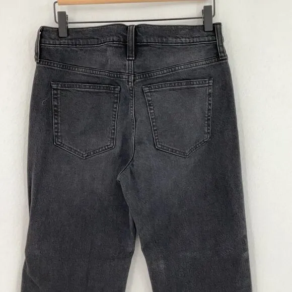 J. Crew Black Denim Mid Rise 90s Classic Straight Jeans Size 26