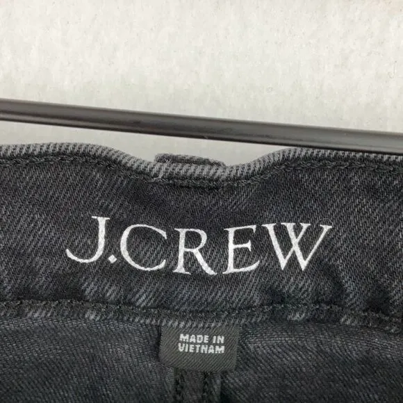 J. Crew Black Denim Mid Rise 90s Classic Straight Jeans Size 26