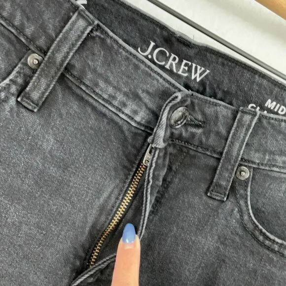 J. Crew Black Denim Mid Rise 90s Classic Straight Jeans Size 26