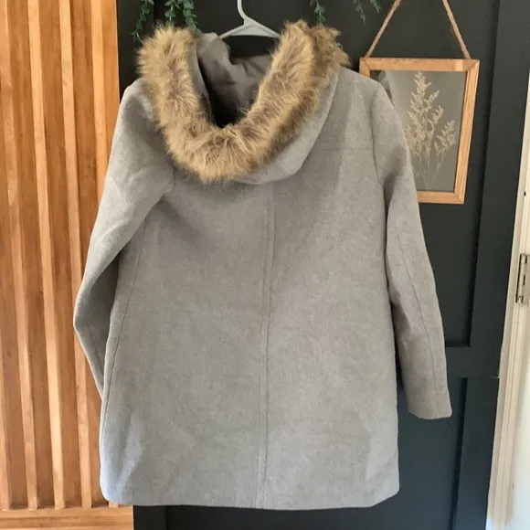 J Crew Factory Chateau Parka Fur Hooded Jacket. Size 2