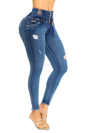 JEANS COLOMBIANOS PUSH UP AZUL 6832