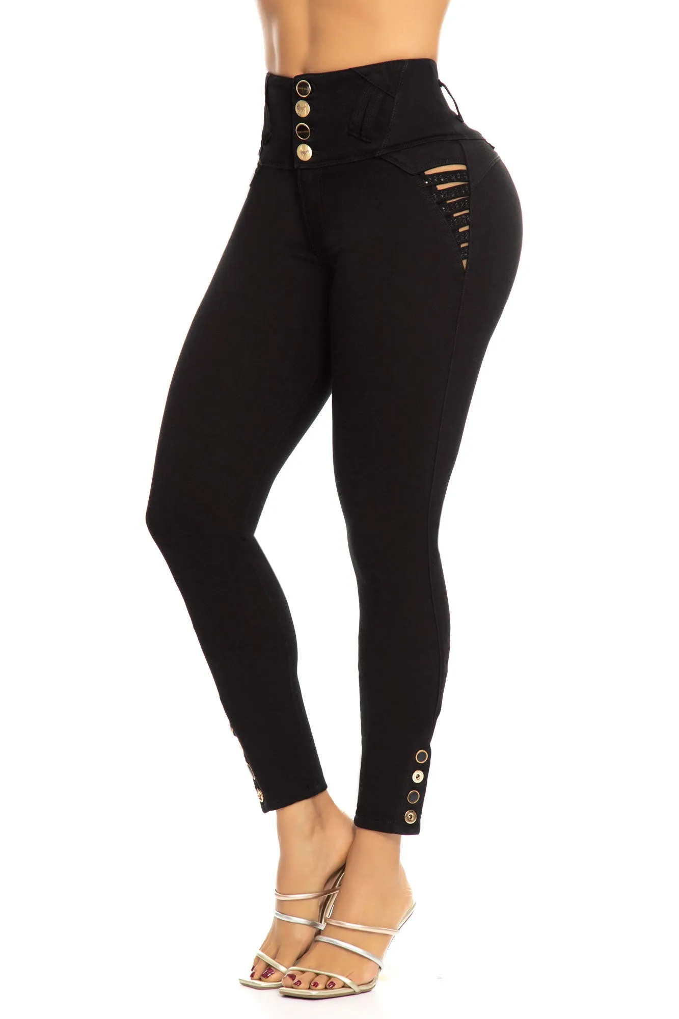 JEANS COLOMBIANOS PUSH UP NEGRO 6901