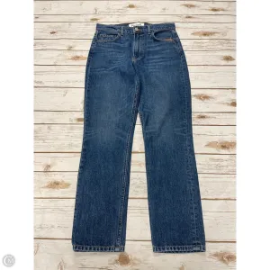 Jeans Straight By Reformation In Blue Denim, Size: 6
