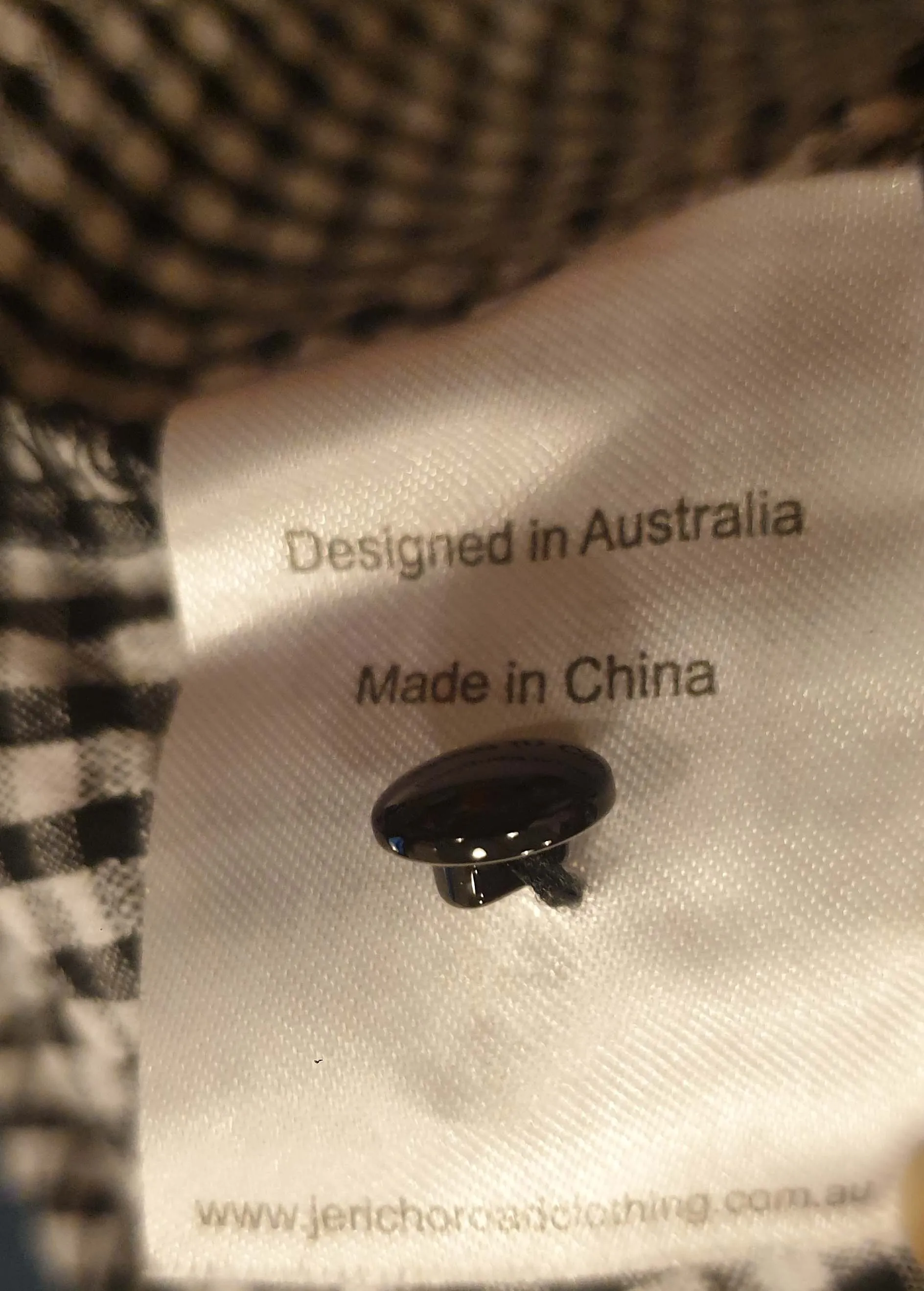 Jericho Road black and white gingham print top size 8