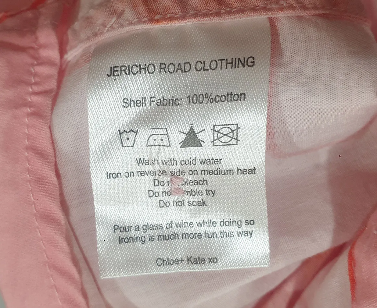 Jericho Road pink flower print shirt size 12, best fits 10