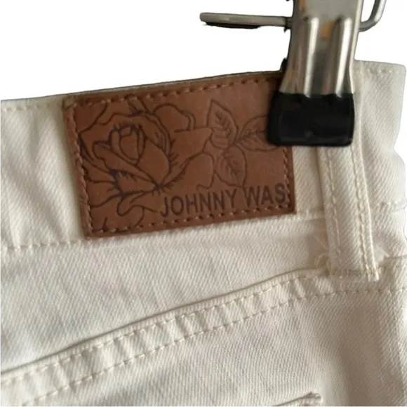 JOHNNY WAS White Straight Jeans Size 25