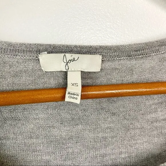 Joie Draped Gray Wool Sweater Size XS