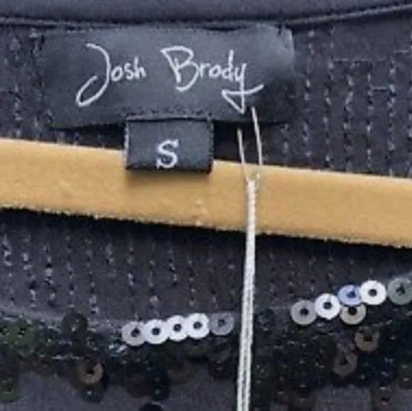 Josh Brody Long Sleeve Sequin Jersey Cocktail Party Dress