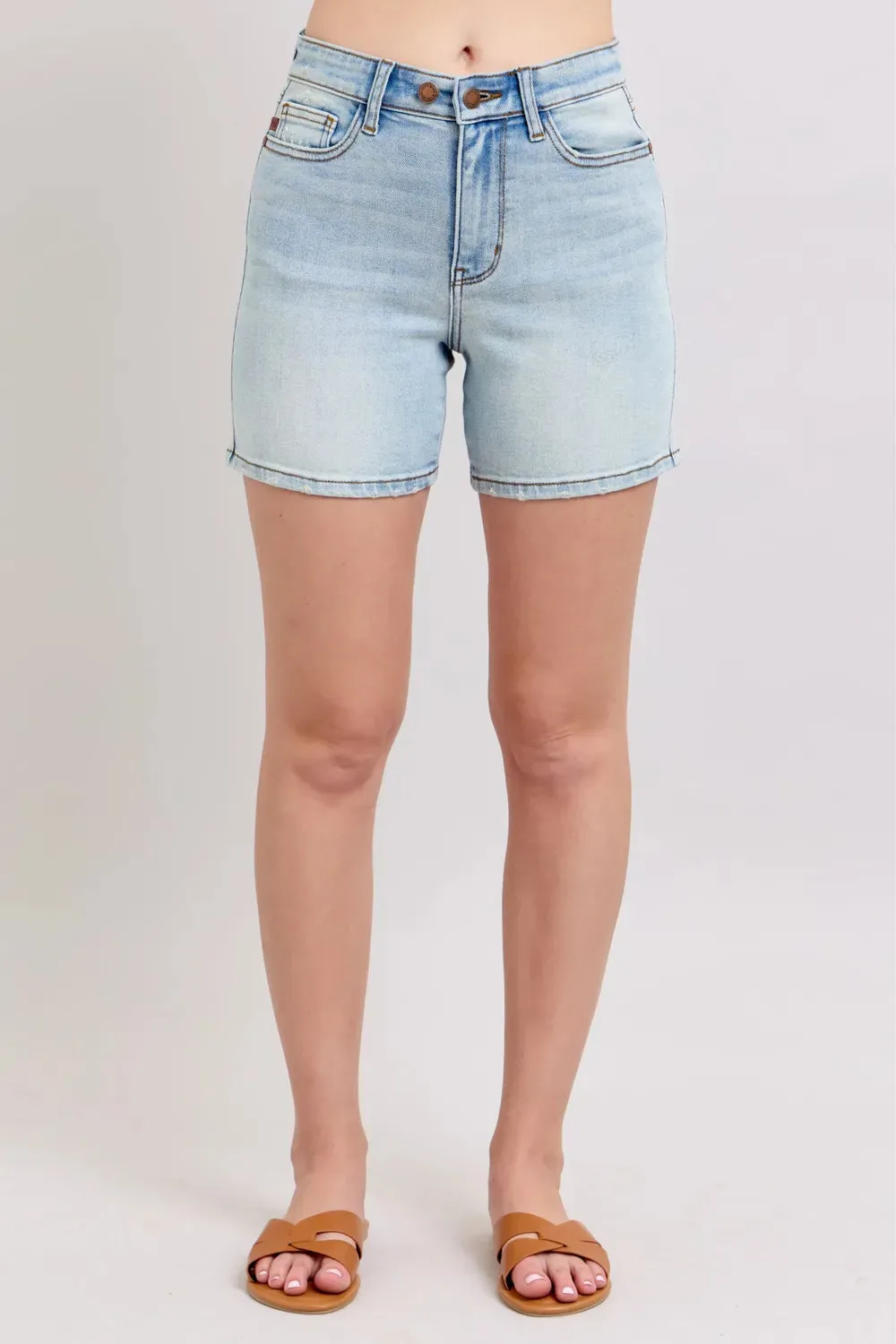Judy Blue Denim Shorts with Pockets Plus Size