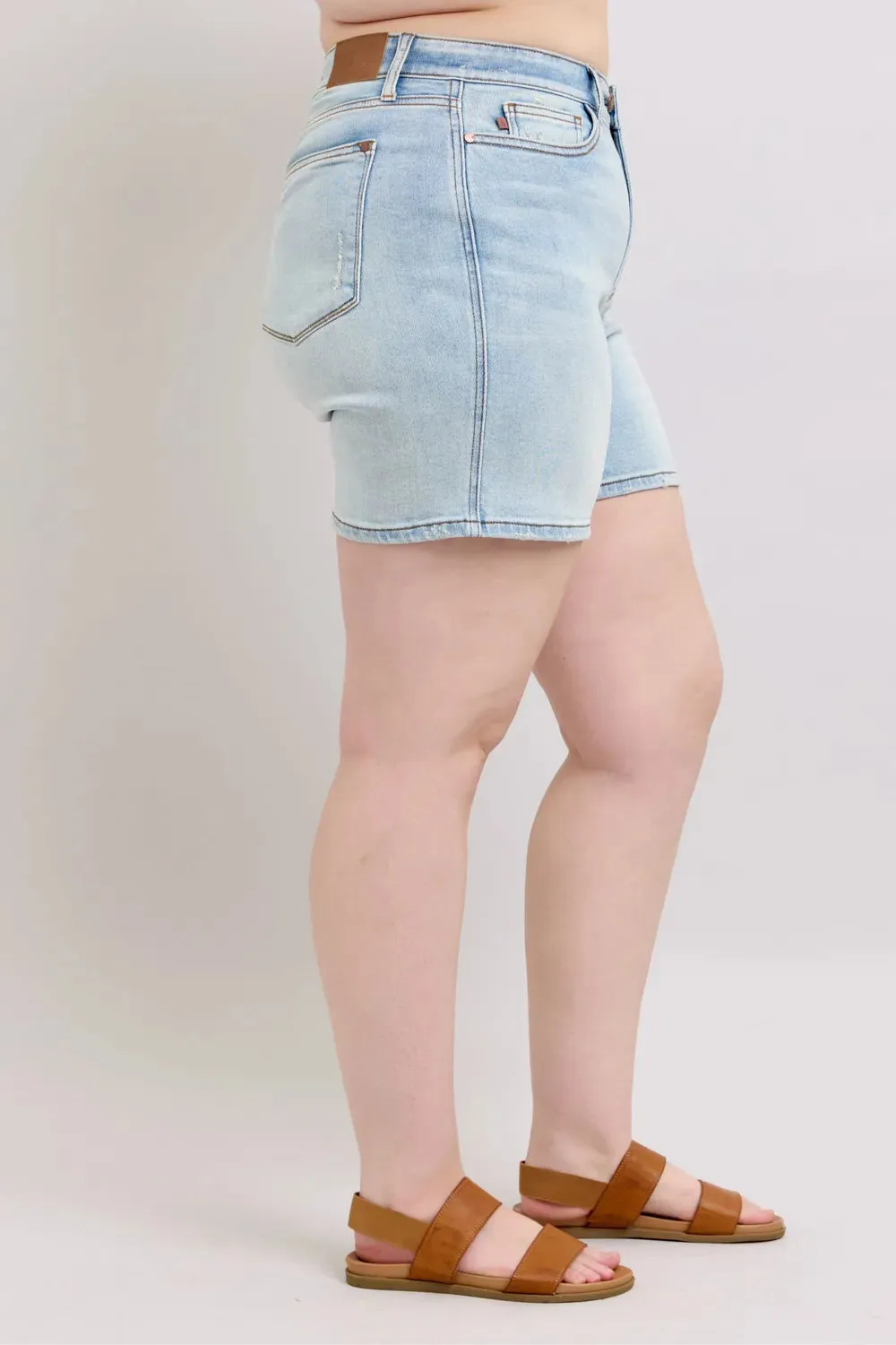 Judy Blue Denim Shorts with Pockets Plus Size