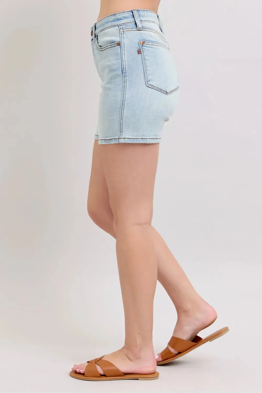 Judy Blue Denim Shorts with Pockets Plus Size