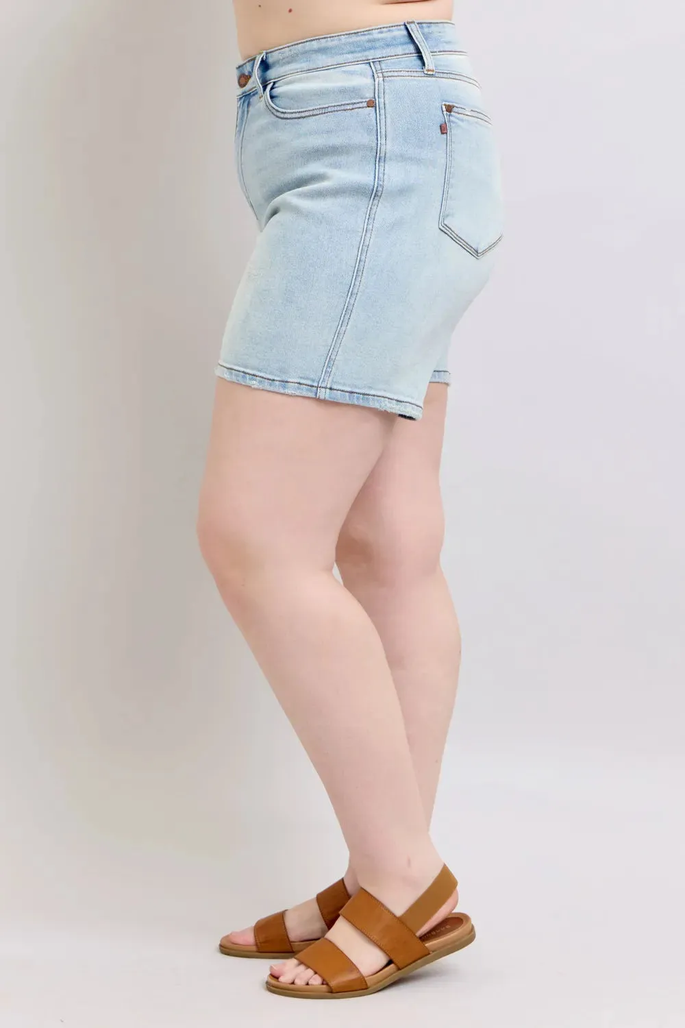 Judy Blue Denim Shorts with Pockets Plus Size