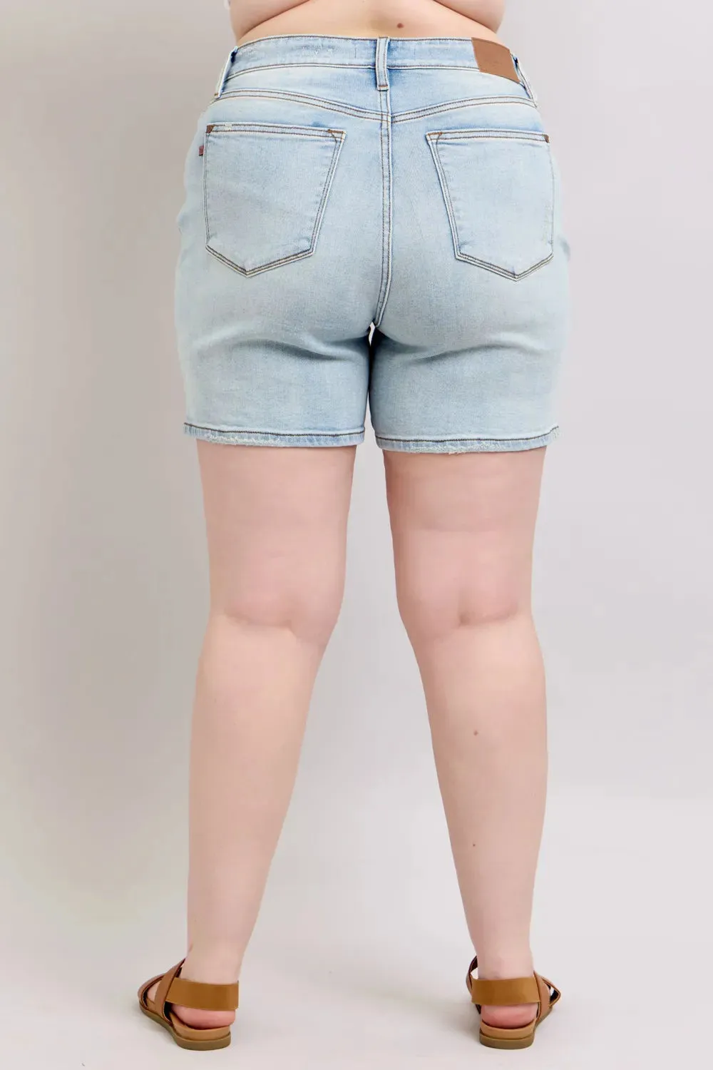 Judy Blue Denim Shorts with Pockets Plus Size